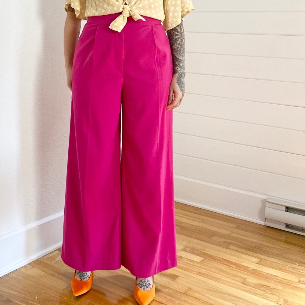 Zara Pink Wide-Leg Jumpsuit with Flowing Silhouette